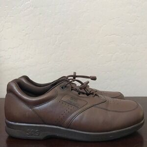 Sas Womens Sneakers Shoes Brown Low Top Lace Up Perforated Padded Collar 12.5 S